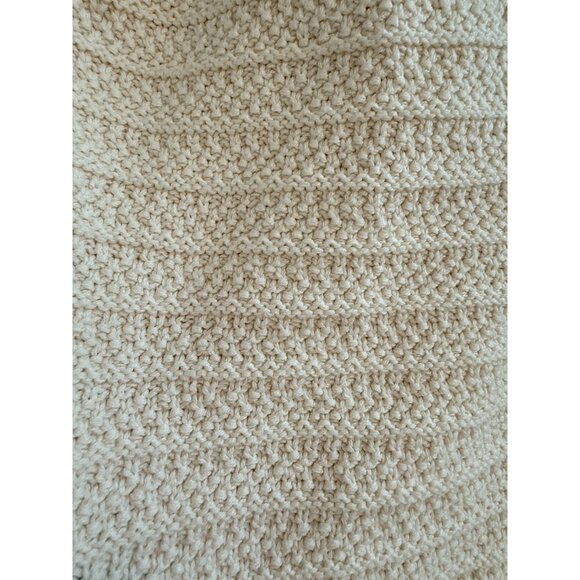 Forever 21 Cream Distressed Knit Midi Dress Crochet cutout - Picture 9 of 9